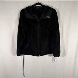 Denali Brand Jacket Women's Medium Black Full Zip Pockets Hooded Fleece